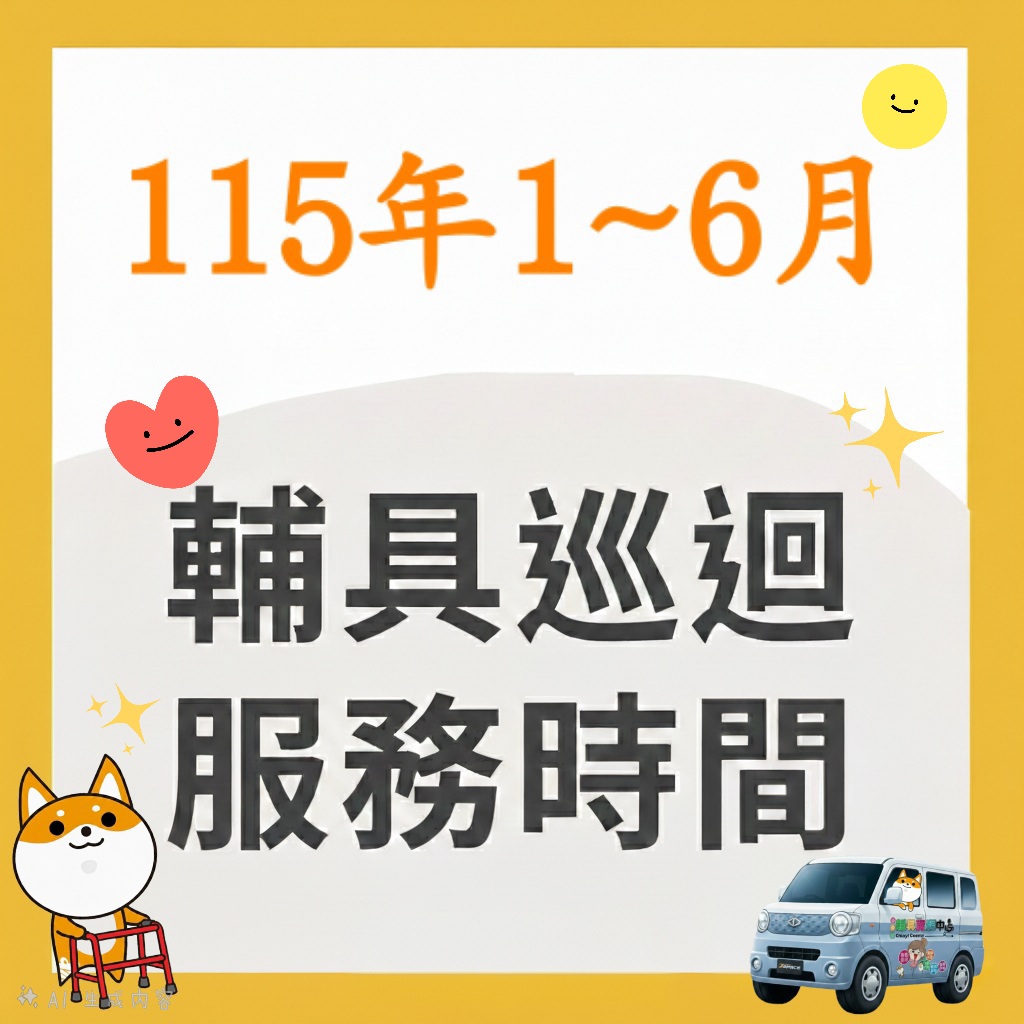 115年1~6月輔具巡迴時間表